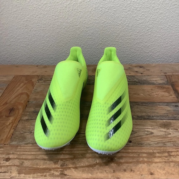 Mens Adidas X Ghosted.3 Laceless FG Size 11.5 Soccer Cleats Solar Yellow FW6969 - Picture 3 of 8